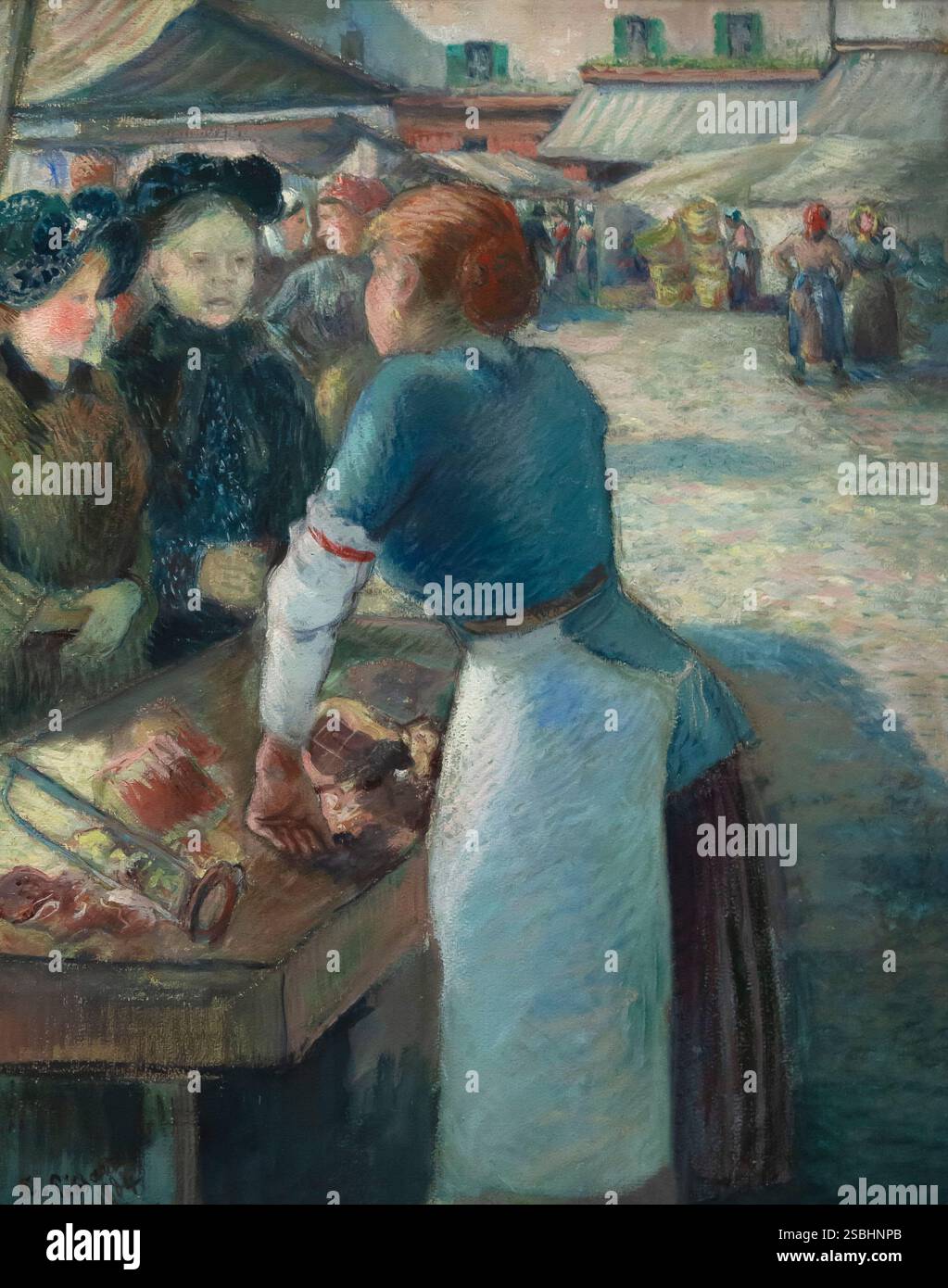 The Market Stall, Camille Pissarro, 1884 anni, Foto Stock