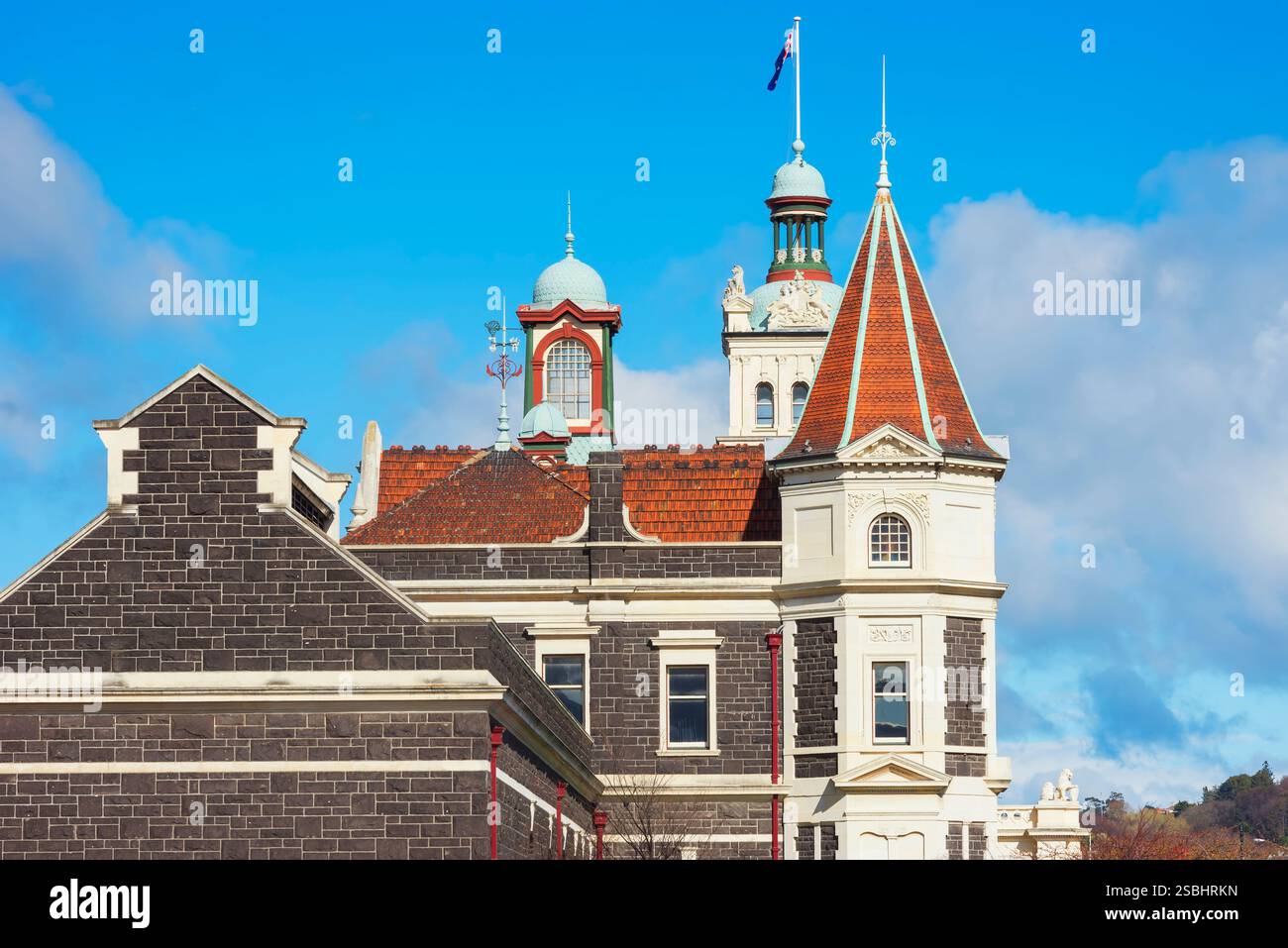 Dunedin Railway Station, Dunedin, Otago Region, South Island, nuova Zelanda Foto Stock