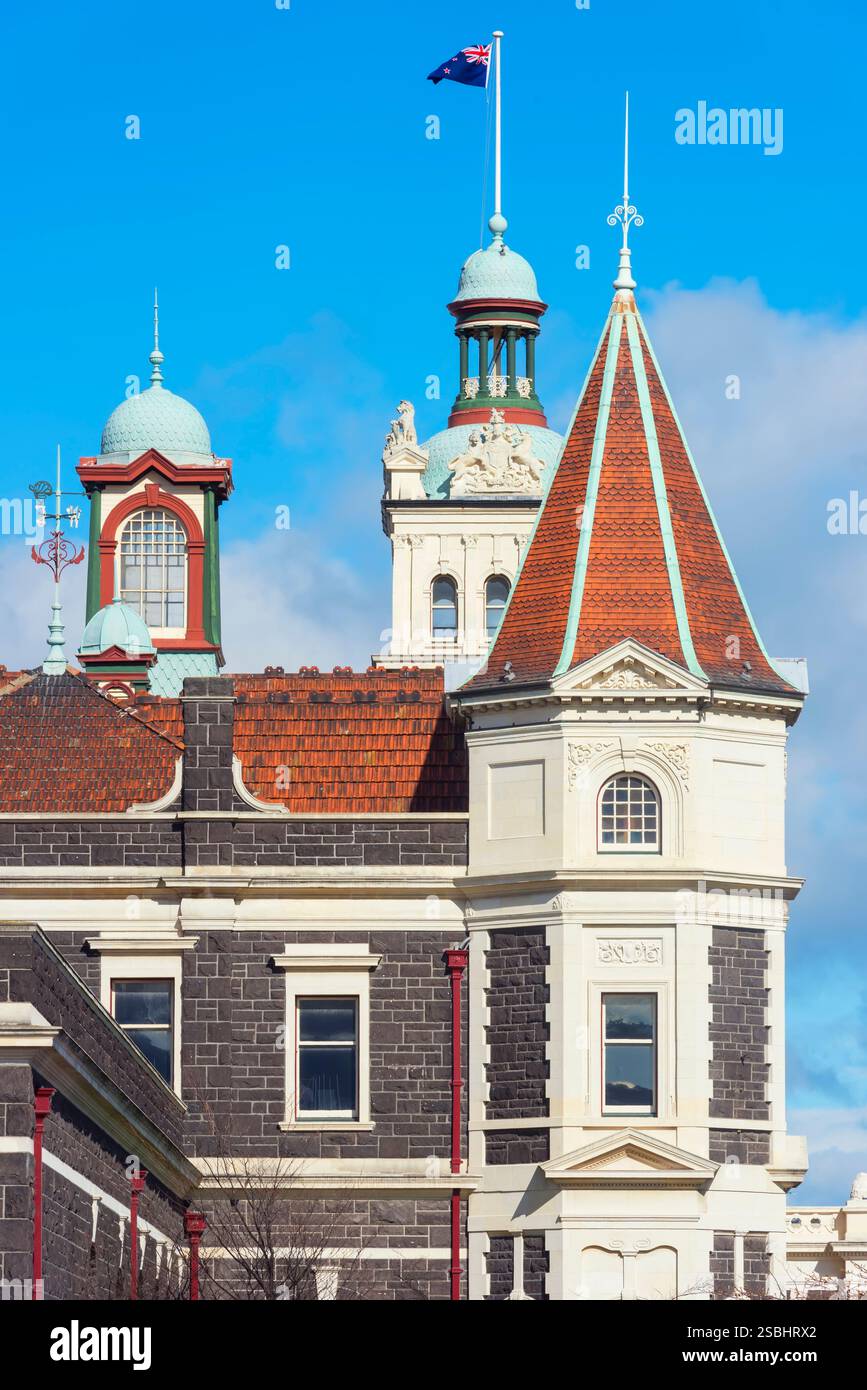 Dunedin Railway Station, Dunedin, Otago Region, South Island, nuova Zelanda Foto Stock