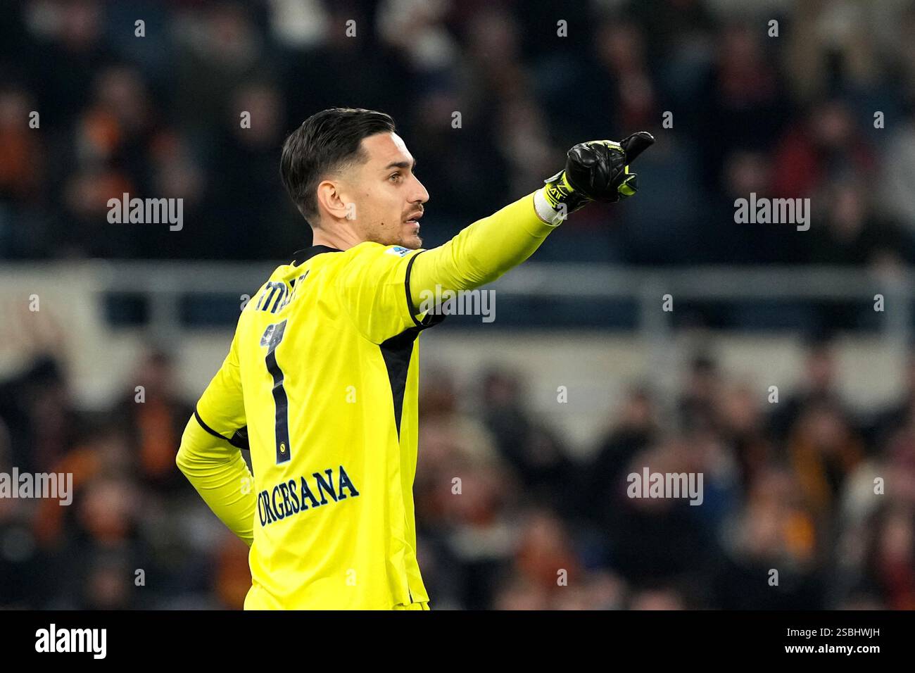 Alex Meret della SSC Napoli durante la partita di serie A tra AS Roma e SSC Napoli allo stadio Olimpico di Roma (Italia), 2 febbraio 2025. Foto Stock