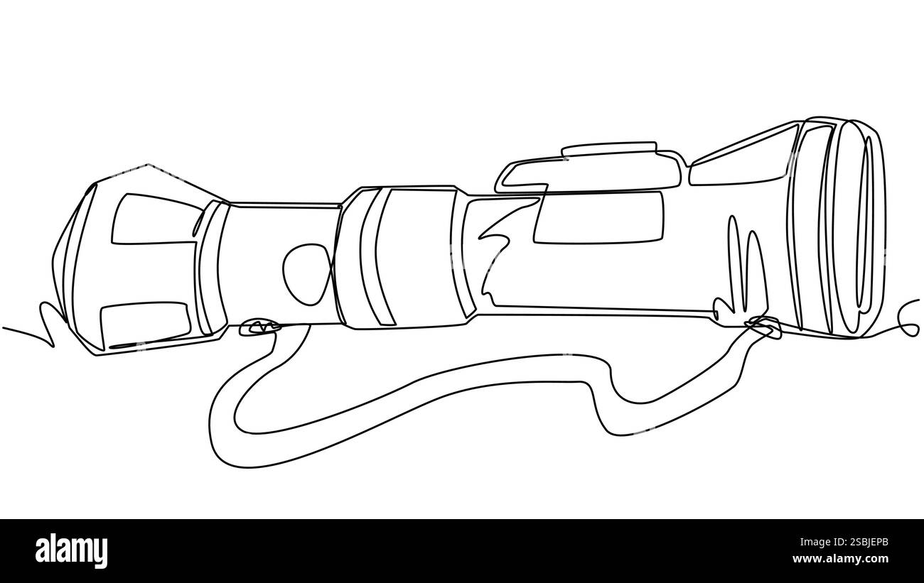 MANPADS una riga su sfondo bianco. Illustrazione Vettoriale