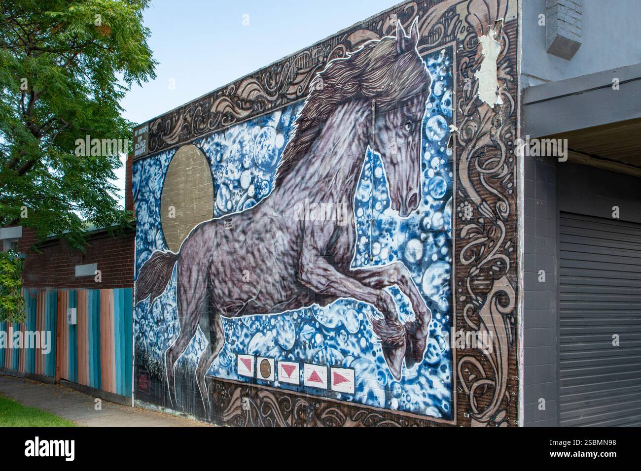 Street Art a Tuppen Street, Yarraville, Victoria, Australia Foto Stock