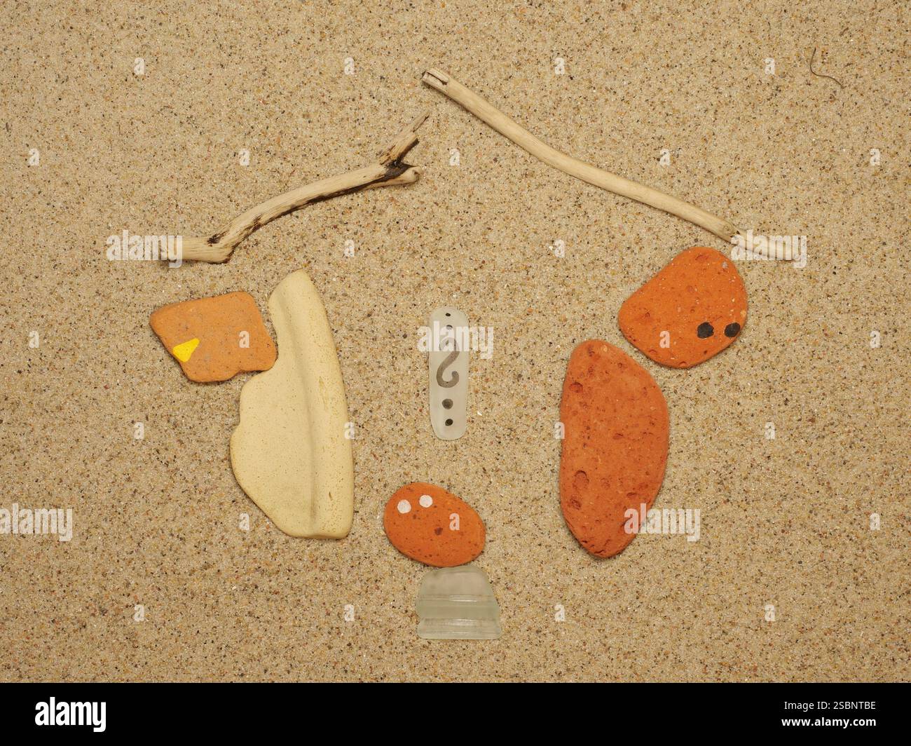 Costellazioni sistemiche: "Paura della perdita". I conflitti parentali sconvolgono i bambini il cui futuro con i loro genitori sembra incerto. Immagine per terapisti. Foto Stock