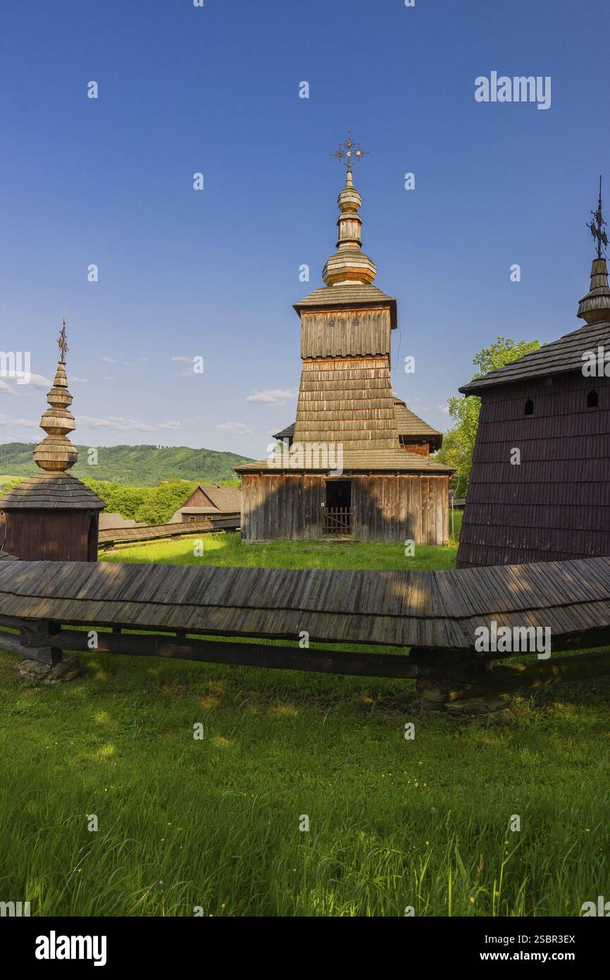 Skanzen SNM - Museo della Cultura Ucraina - Svidnik, Museo di Svidnik (PreTovsky) il museo documenta lo sviluppo dell'artigianato artistico, belle arti Foto Stock