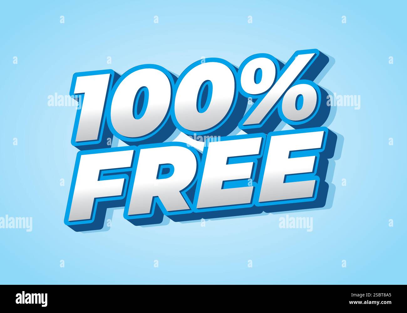 100% gratuito. Design effetto testo in grassetto per gli annunci promozionali Illustrazione Vettoriale