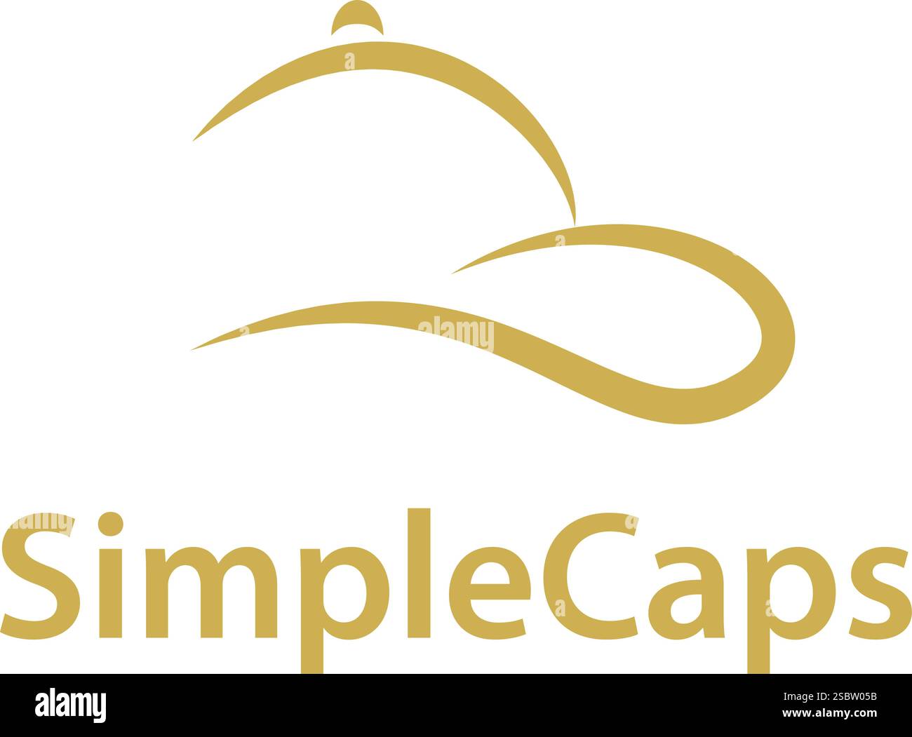 Cappellino da baseball dal design semplice Illustrazione Vettoriale