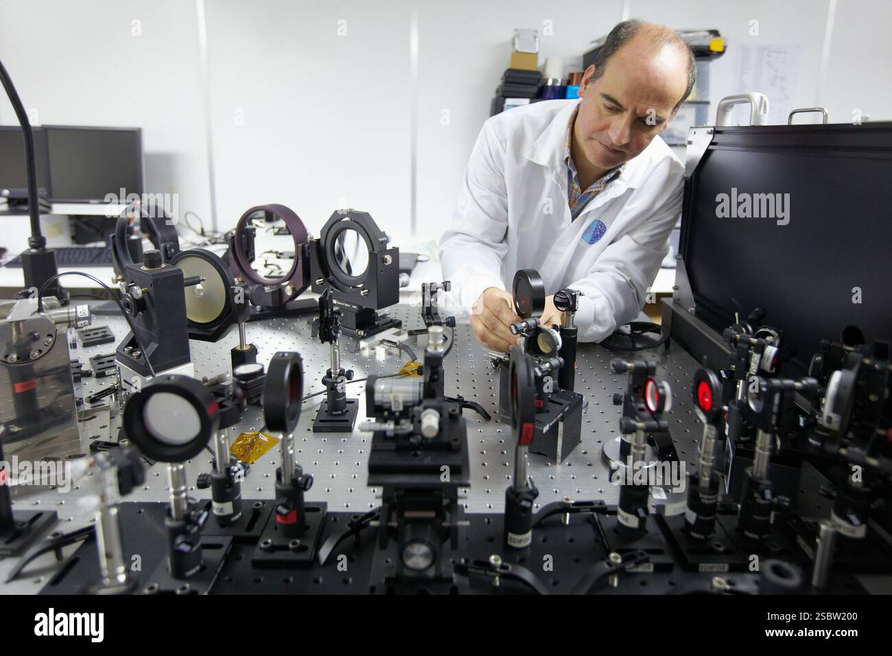 Correzione preottica e ottica EDIFISE Optical Laboratory, Instituto Astrofisica de Canarias IAC, la Laguna, Tenerife, Isole Canarie, Spagna Foto Stock