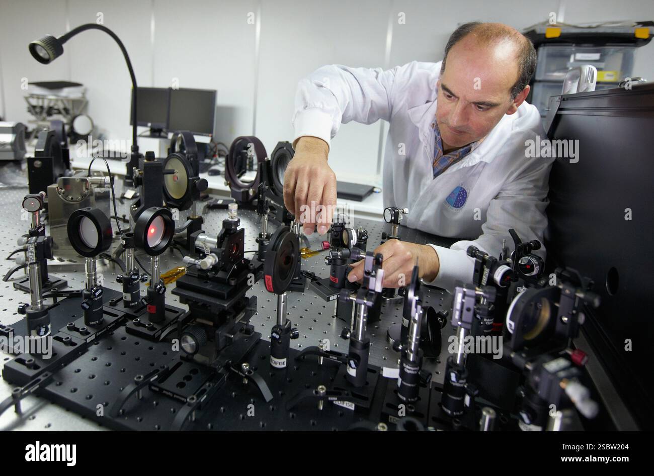 Correzione preottica e ottica EDIFISE Optical Laboratory, Instituto Astrofisica de Canarias IAC, la Laguna, Tenerife, Isole Canarie, Spagna Foto Stock