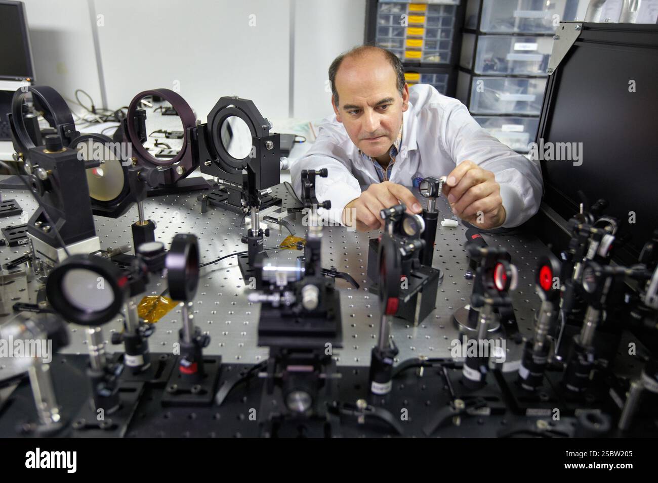 Correzione preottica e ottica EDIFISE Optical Laboratory, Instituto Astrofisica de Canarias IAC, la Laguna, Tenerife, Isole Canarie, Spagna Foto Stock