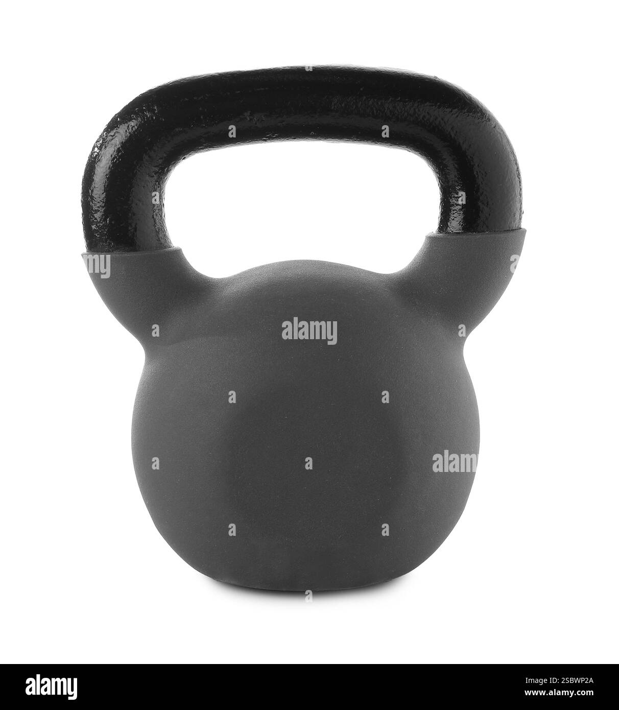 Un grosso kettlebell isolato su bianco. Attrezzatura sportiva Foto Stock