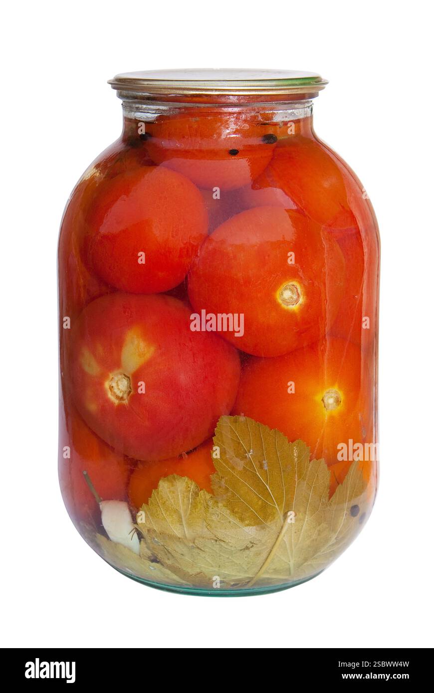 Conserve di ortaggi isolato su uno sfondo bianco Foto Stock