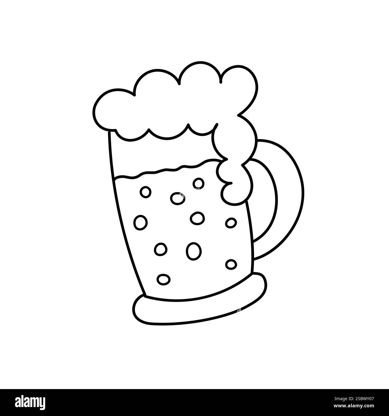 Carino leprechaun che regge una pentola d'oro. Shamrocks, simbolo del giorno di San Patrizio. Illustrazione vettoriale del doodle. Oggetti del folklore irlandese isolati. Patricks Day marzo Illustrazione Vettoriale