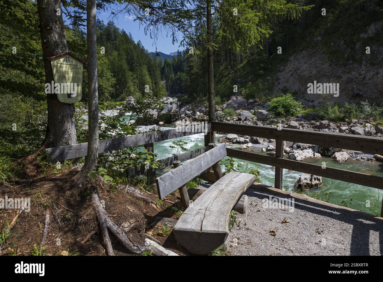 Torrente, Triftsteig lungo il fiume Saalach nei pressi di Lofer, Saalachtal, Pinzgau, provincia di Salisburgo, Austria, Europa Foto Stock