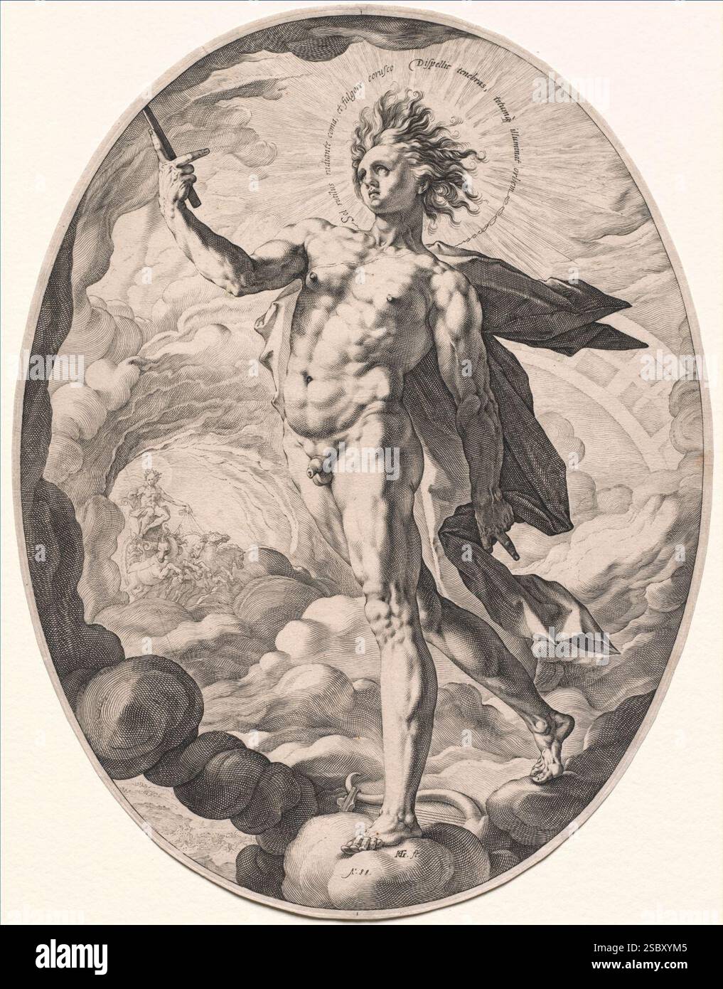 Hendrick Goltzius (olandese, 1558–1617) - Apollo Foto Stock