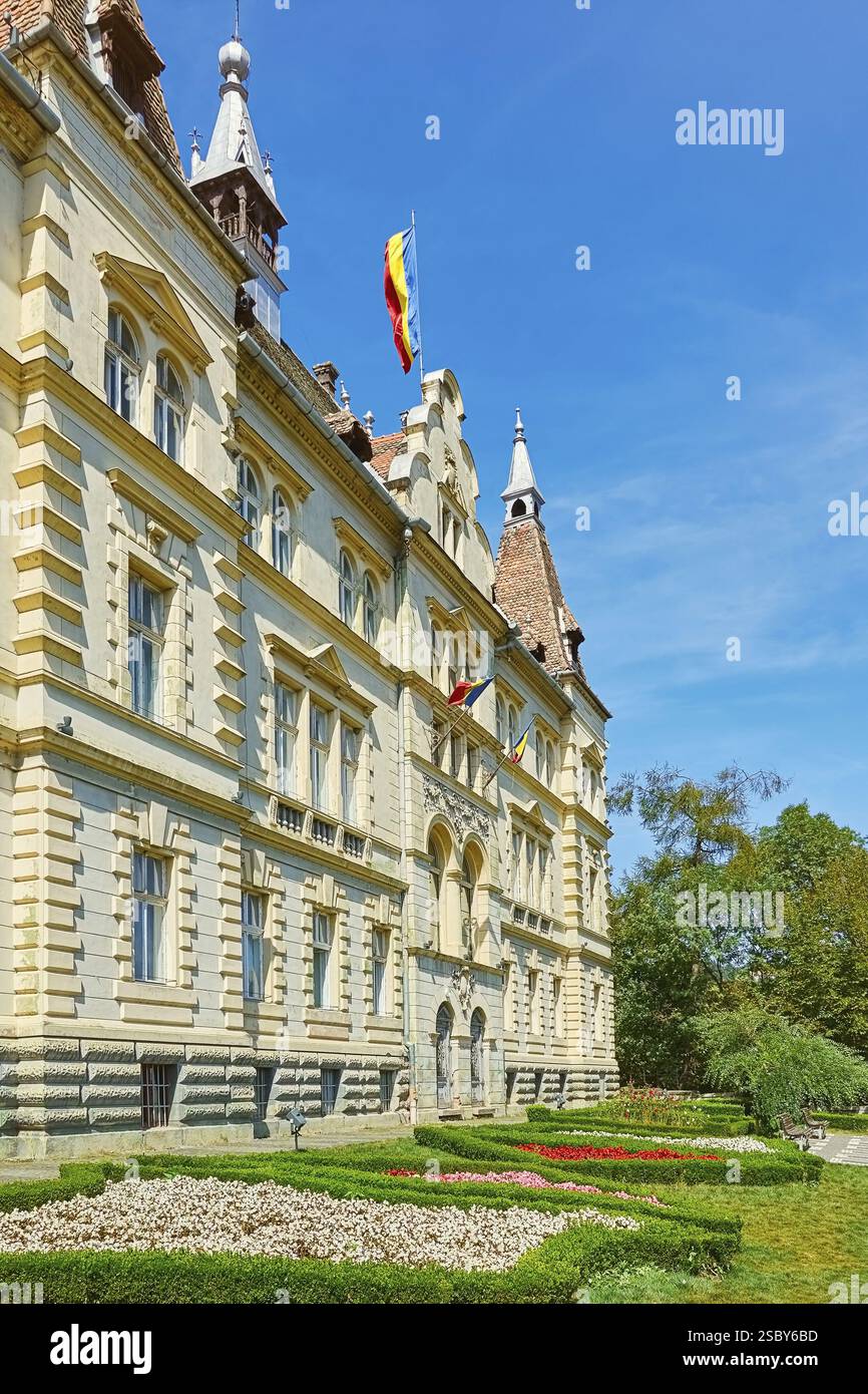 Edificio nella città vecchia di Sighisoara, Romania Sighisoara, Romania, Europa Foto Stock