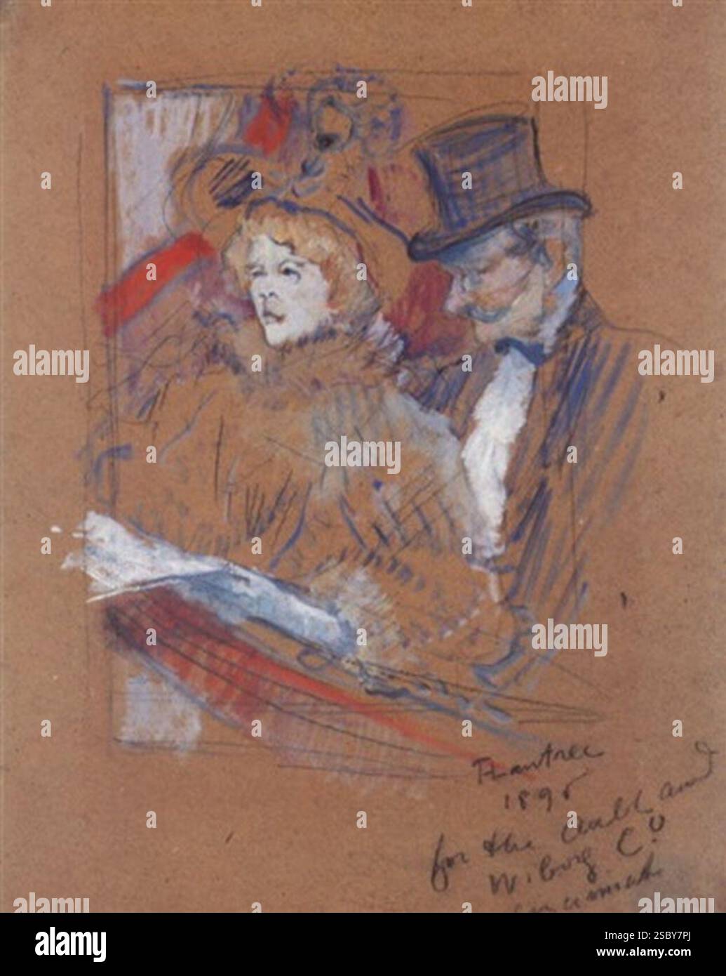 Henri-de-toulouse-lautrec-mademoiselle-emilienne-dalencon-et. Foto Stock