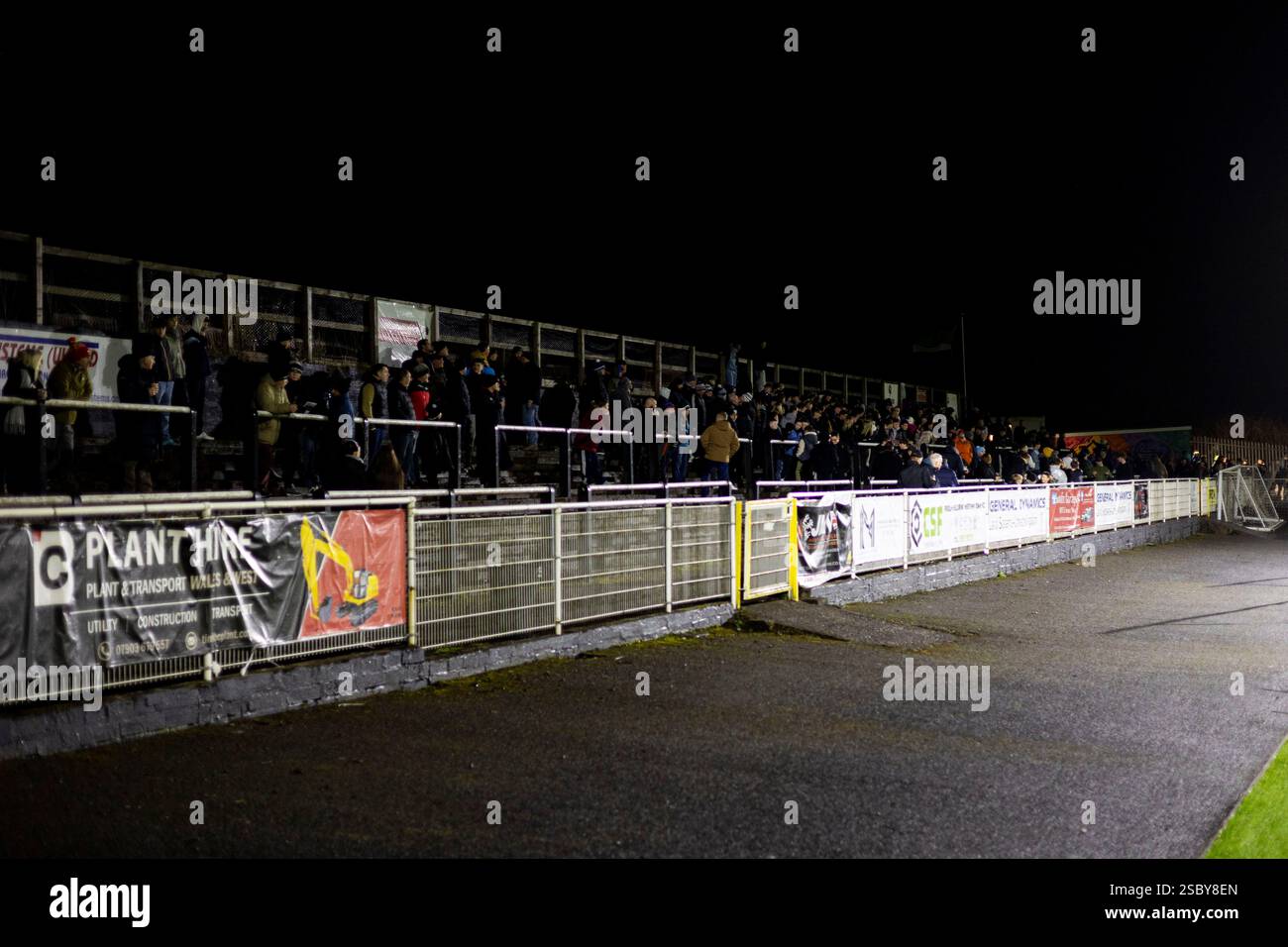 Merthyr Town contro Basingstoke Town nella Southern League Premier Division South a Penydarren Park il 4 febbraio 2025. Foto Stock