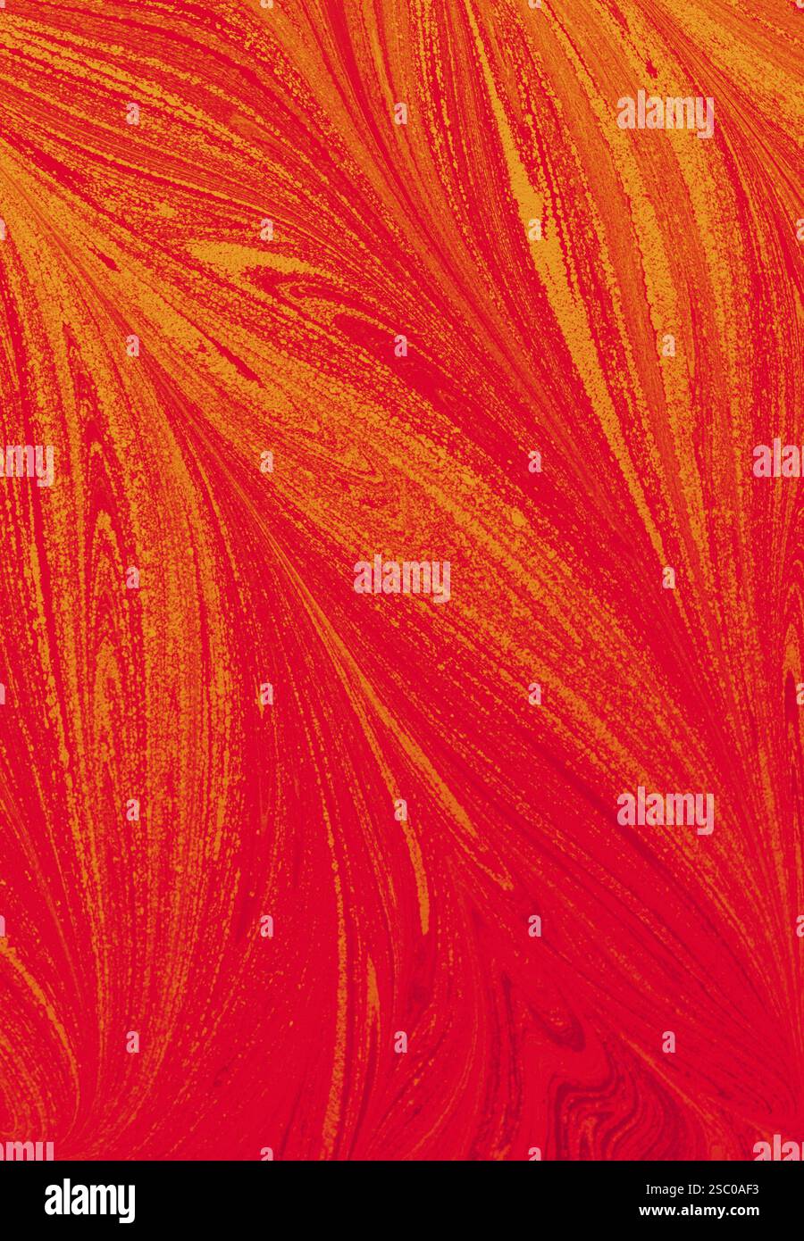 Bella arte astratta di tecniche di pittura di marbling Ebru sull'acqua con vernici acriliche Foto Stock