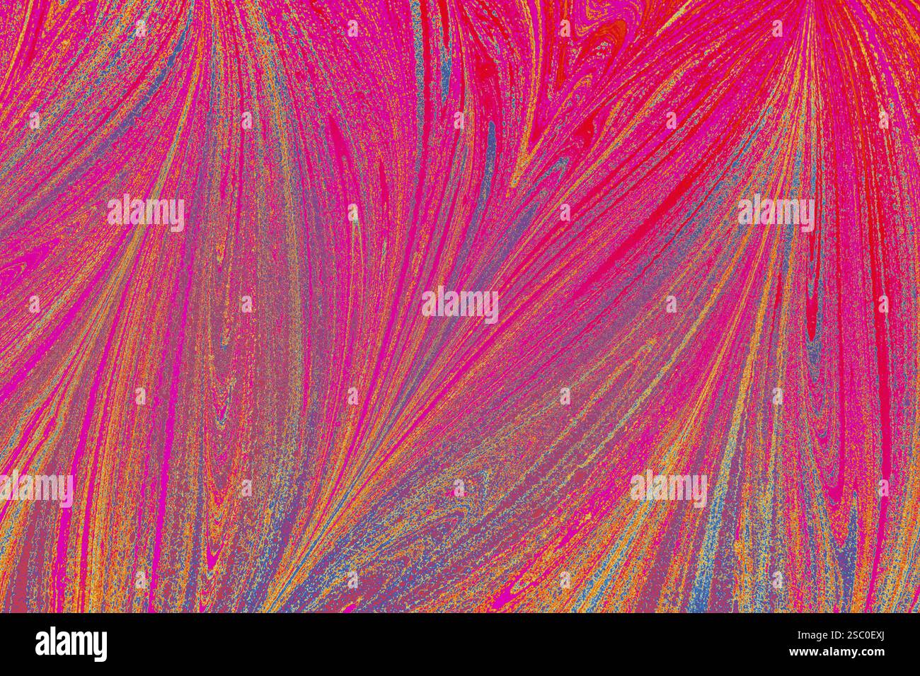 Bella arte astratta di tecniche di pittura di marbling Ebru sull'acqua con vernici acriliche Foto Stock