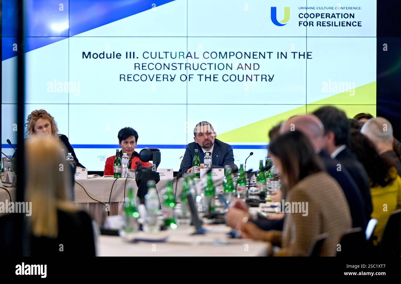 Non esclusiva: UZHHOROD, UCRAINA - 1 FEBBRAIO 2025 - Vice Ministro della cultura e delle comunicazioni strategiche dell'Ucraina per lo sviluppo digitale, digi Foto Stock