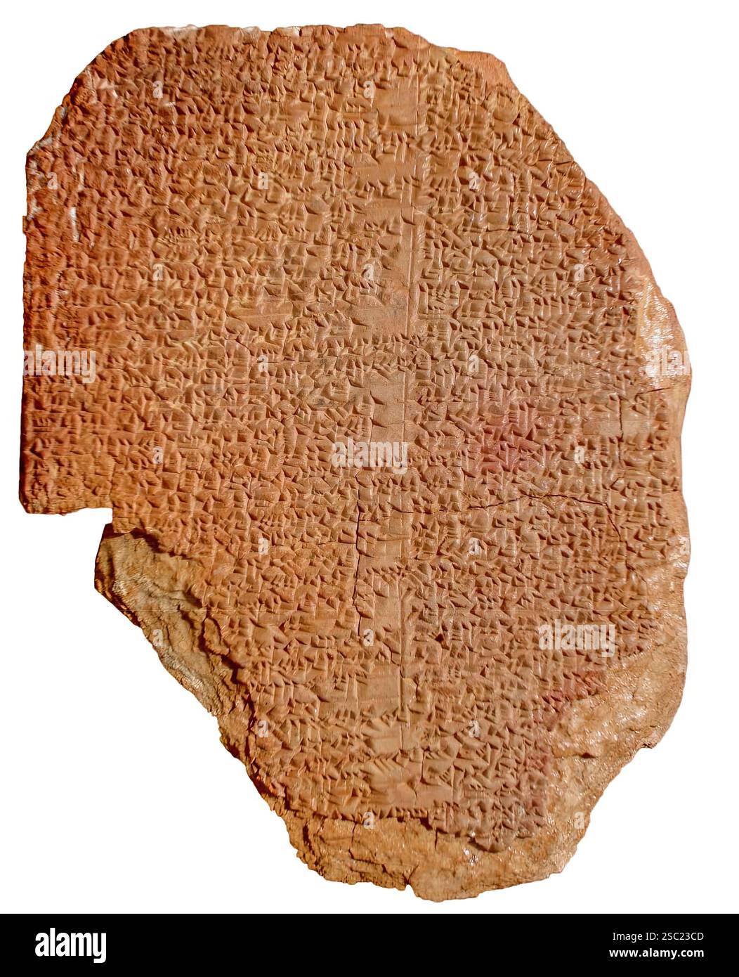 6270. Epopea di Gilgamesh, il cuneiforme clay tablet, periodo babilonese 2000-1595 A.C. Foto Stock
