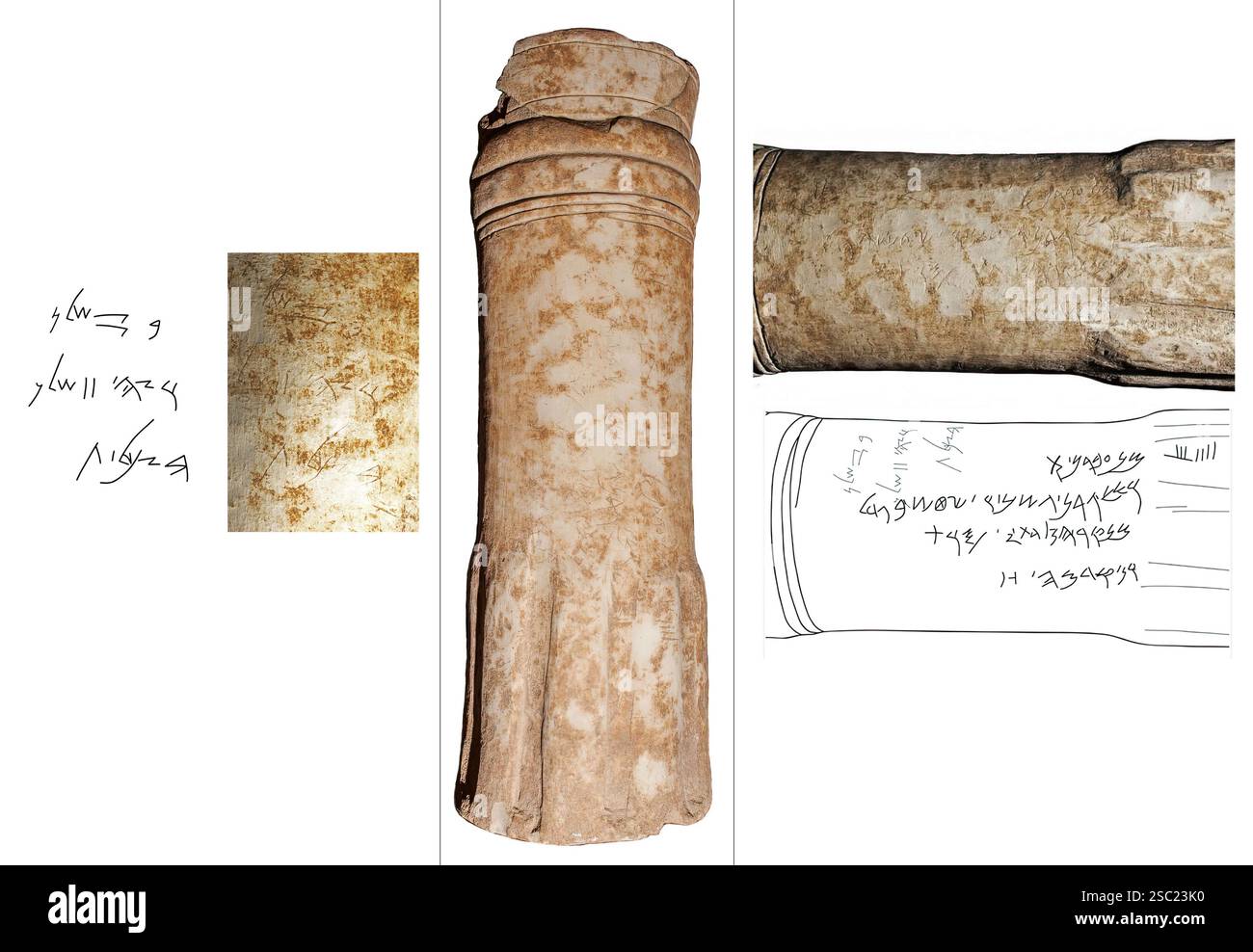 7496. L'altare moabita di Khirbat Ataruz, Giordano, cita la ribellione biblica di Mesha, re di Moab che si ribellò e conquistò Ataroth da Th Foto Stock