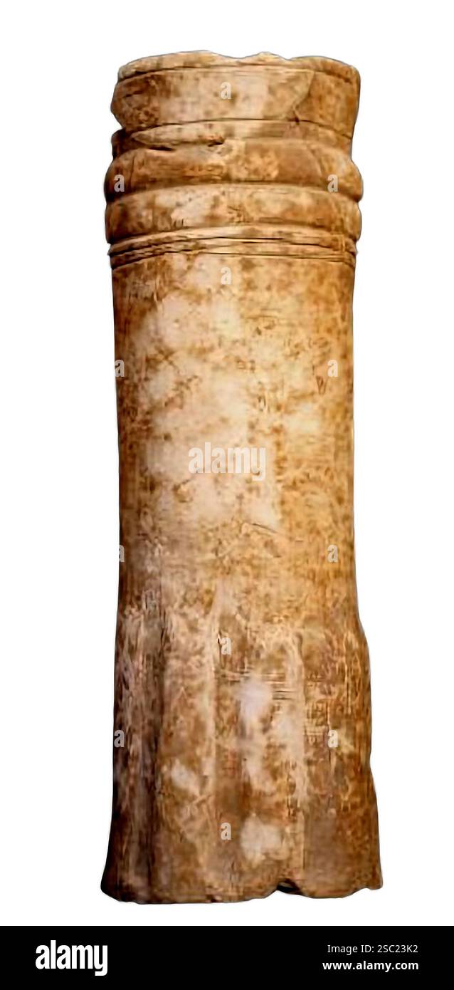 7496. L'altare moabita di Khirbat Ataruz, Giordano, cita la ribellione biblica di Mesha, re di Moab che si ribellò e conquistò Ataroth da Th Foto Stock