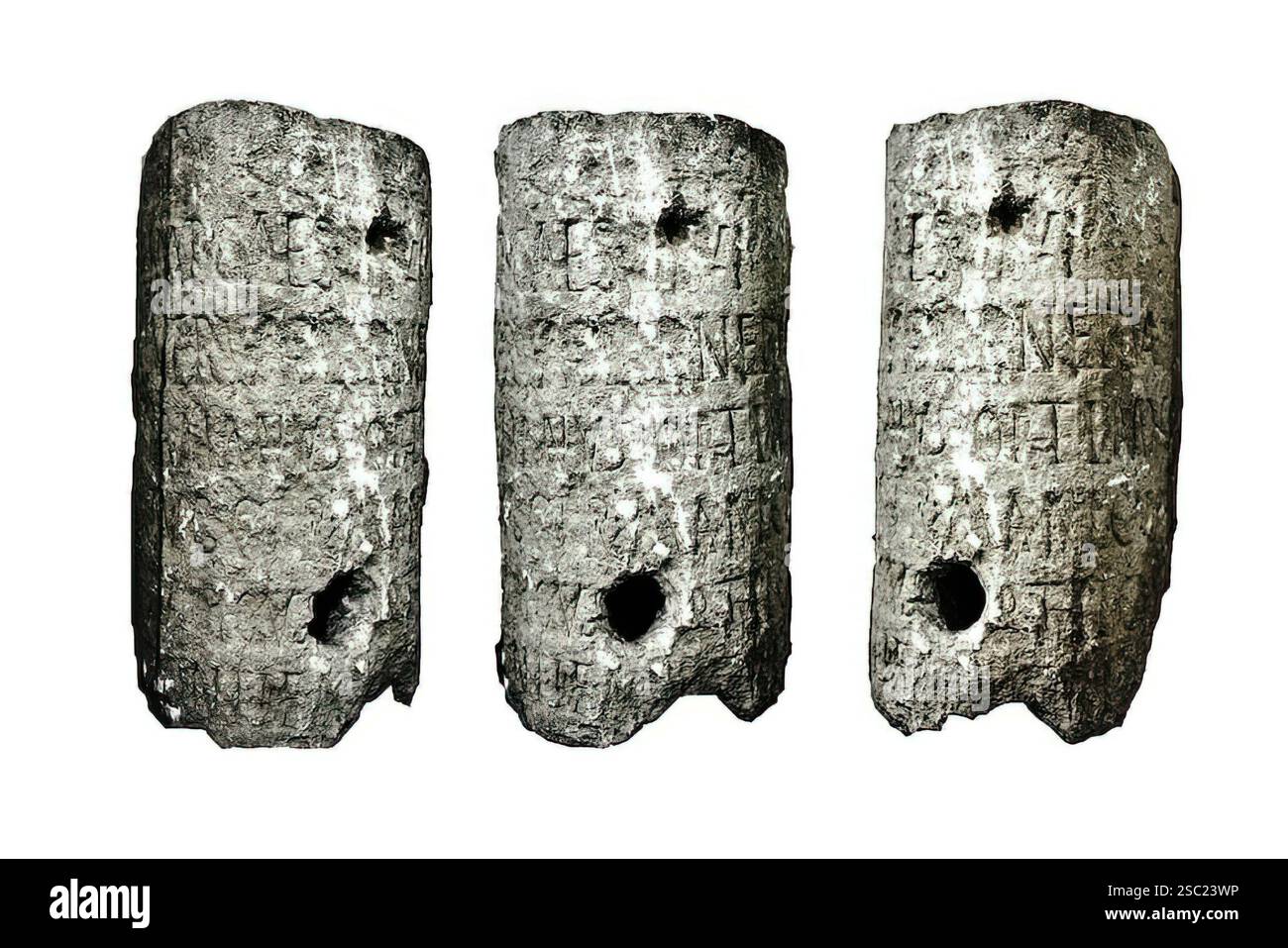 7530. Tre facce di iscrizioni latine da Hatra, una città Santa partica nel nord-ovest dell'Iraq, che suggeriscono una temporanea presenza militare romana in t Foto Stock