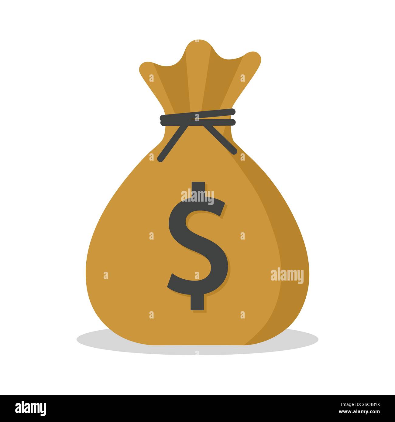 I soldi si saccheggiano con il simbolo del dollaro. Icona della valuta americana. illustrazione vettoriale. Illustrazione Vettoriale