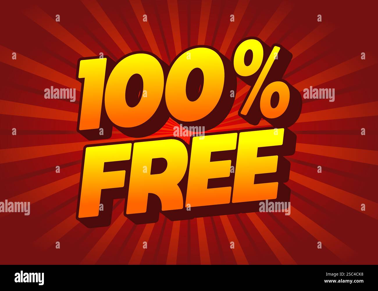 100% gratuito. Design effetto testo in grassetto per gli annunci promozionali Illustrazione Vettoriale