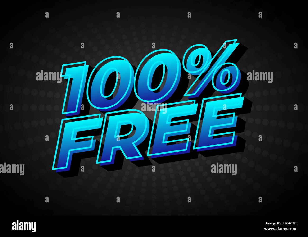 100% gratuito. Design effetto testo in grassetto per gli annunci promozionali Illustrazione Vettoriale