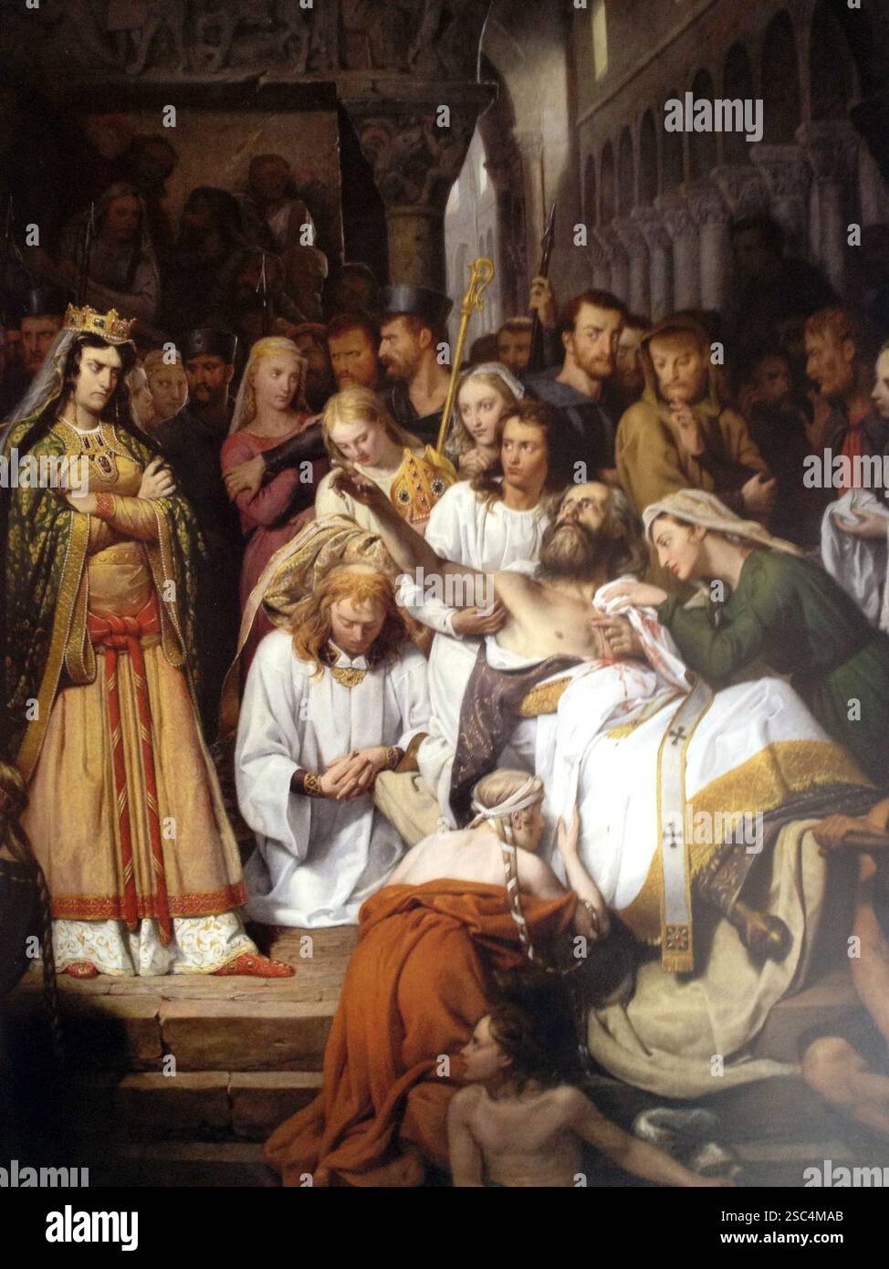 Una caratteristica della vita di Frédégonde (1832) - Édouard CIBOT (1799-1877) - Foto Stock