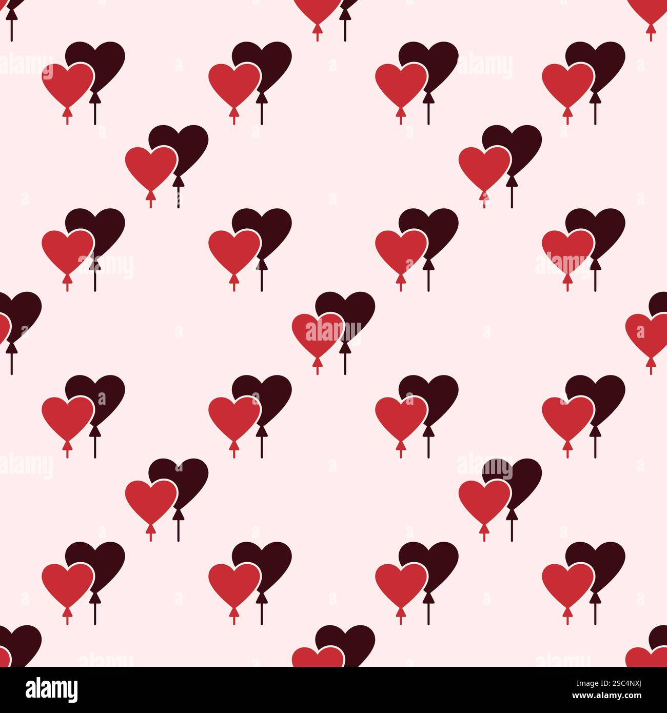 Cuore palloncini amore vettoriale e appassionato concetto di emozione sfondo creativo Illustrazione Vettoriale