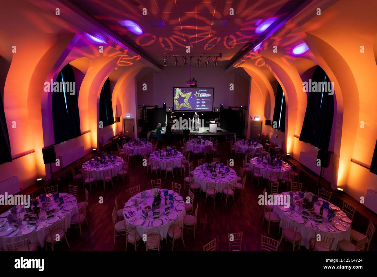 Cena di premiazione in occasione di un evento aziendale e di una conferenza Foto Stock