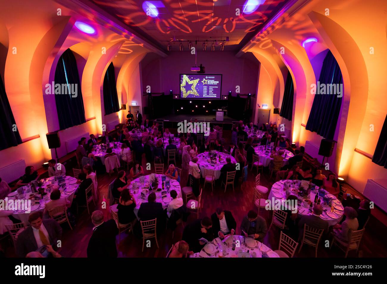 Cena di premiazione in occasione di un evento aziendale e di una conferenza Foto Stock
