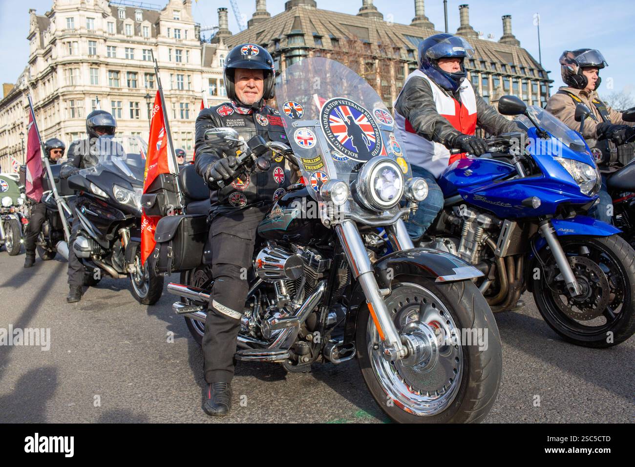 Londra, Regno Unito. 5 febbraio 2025. I veterani dell'Irlanda del Nord hanno organizzato una protesta nel centro di Londra contro i piani del governo di abrogare il Legacy Act Credit: Richard Lincoln/Alamy Live News Foto Stock