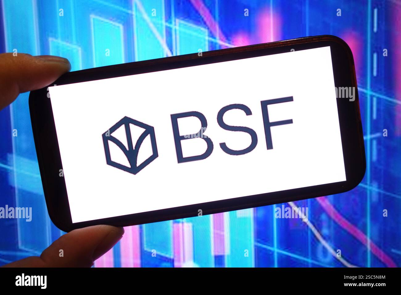 Polonia. 2 febbraio 2025. In questa illustrazione fotografica, il logo della società Banque Saudi Fransi viene visualizzato sullo schermo di uno smartphone. (Credit Image: © Piotr Swat/SOPA Images via ZUMA Press Wire) SOLO PER USO EDITORIALE! Non per USO commerciale! Foto Stock