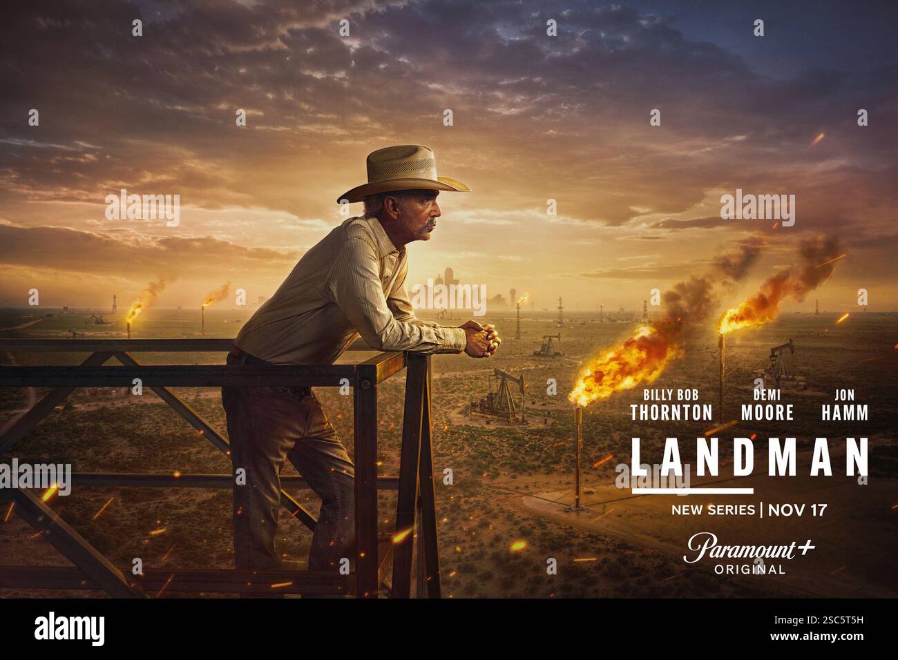 Poster di Landman Billy Bob Thornton Foto Stock Poster di Landman Billy Bob Thornton Foto Stock