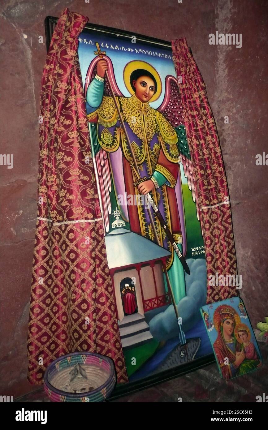 Icona sacra. Lalibela. (Etiopia) Foto Stock
