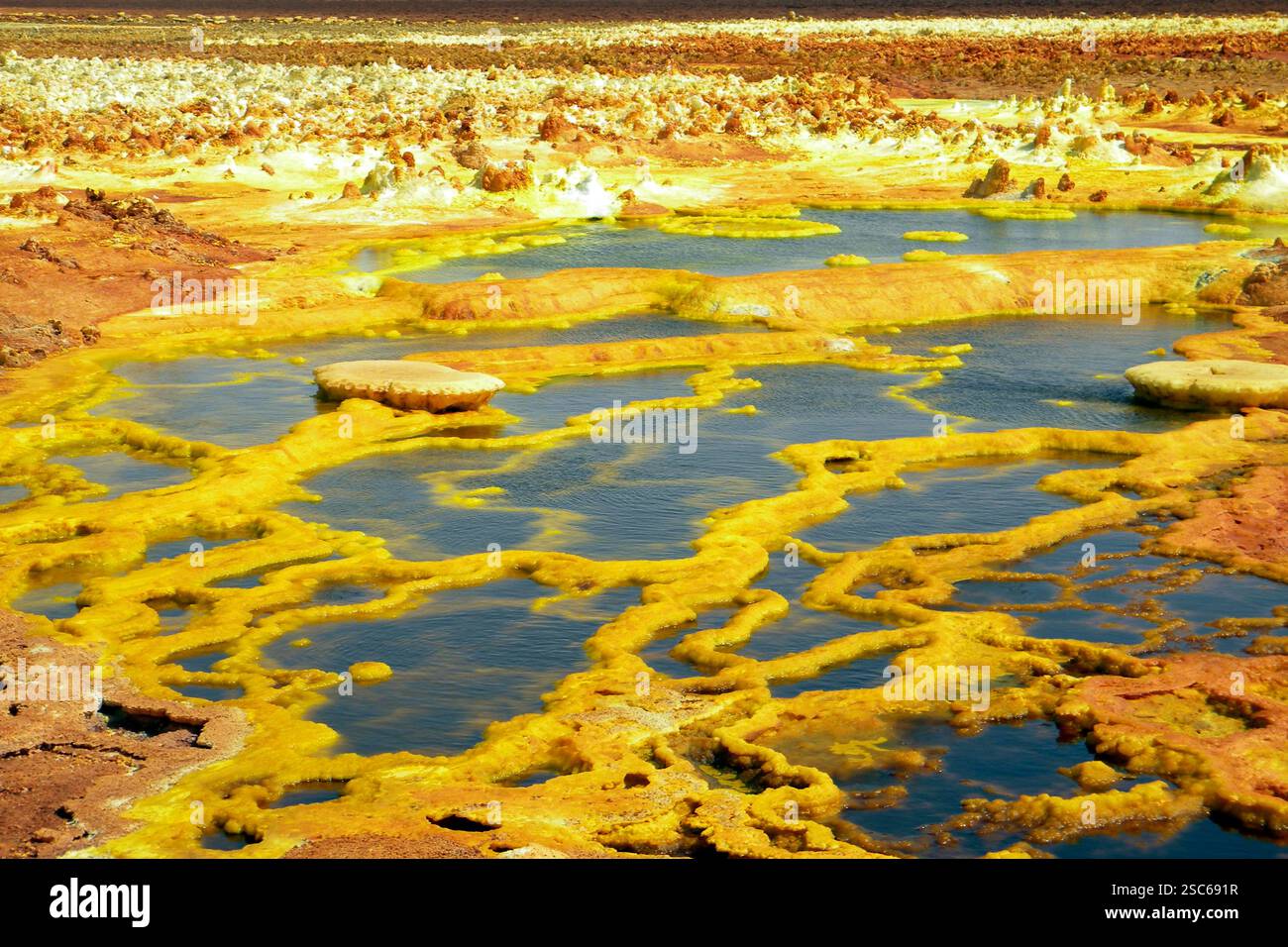 Formazioni geologiche. Danakil. Etiopia Foto Stock