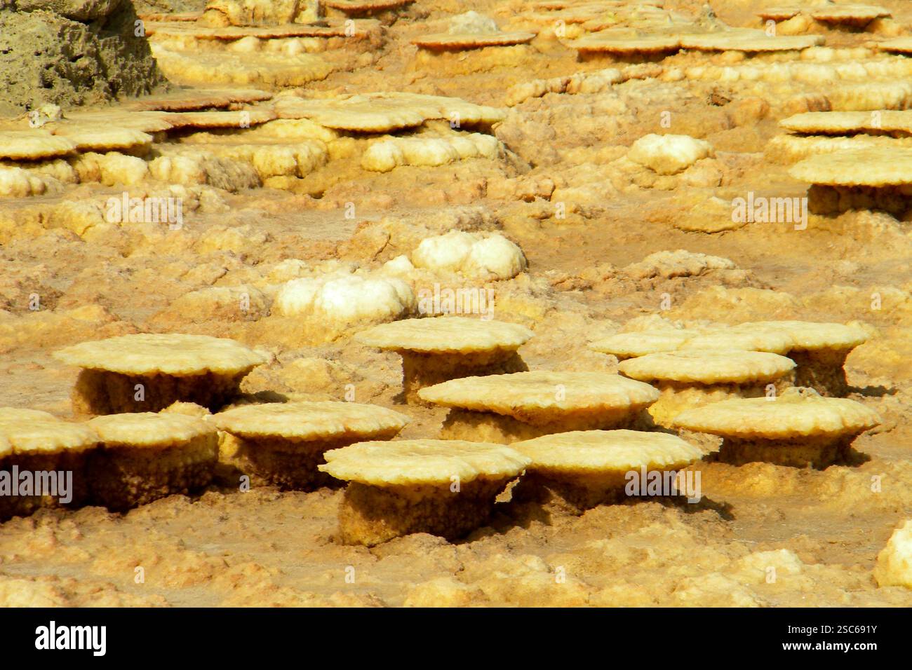 Formazioni geologiche. Danakil. Etiopia Foto Stock
