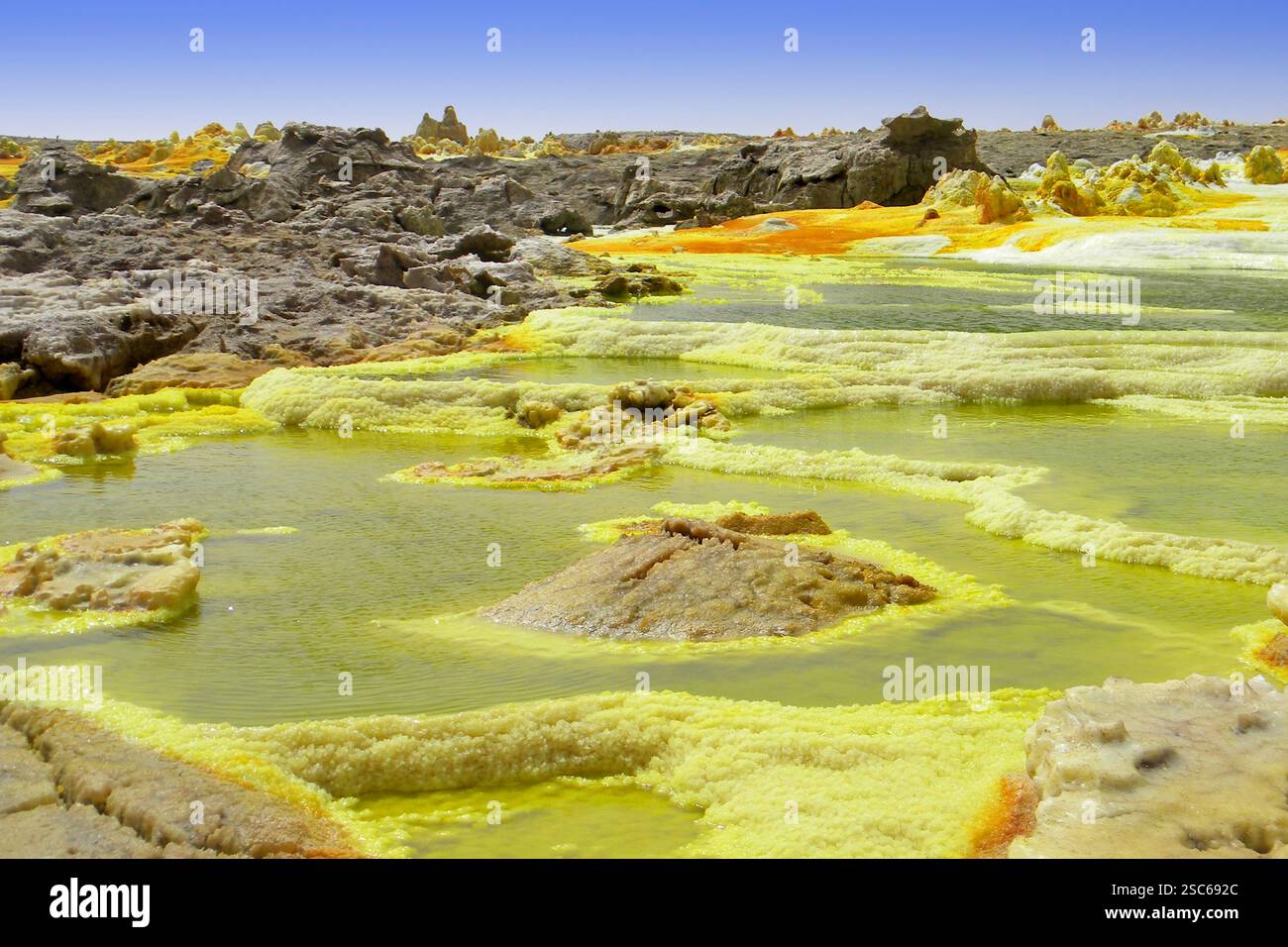 Formazioni geologiche. Danakil. Etiopia Foto Stock