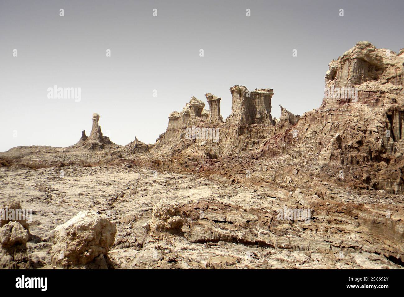 Formazioni geologiche. Danakil. Etiopia Foto Stock