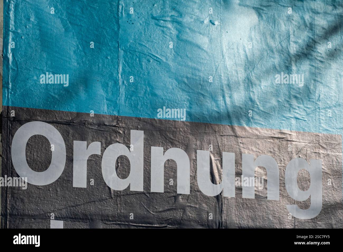27.01.2025, Germania, Brema, Brema - elezioni del Bundestag 2025, ORDINE - estratto dal manifesto elettorale CDU. 00A250127D109CAROEX.JPG [VERSIONE DEL MODELLO: NON A Foto Stock