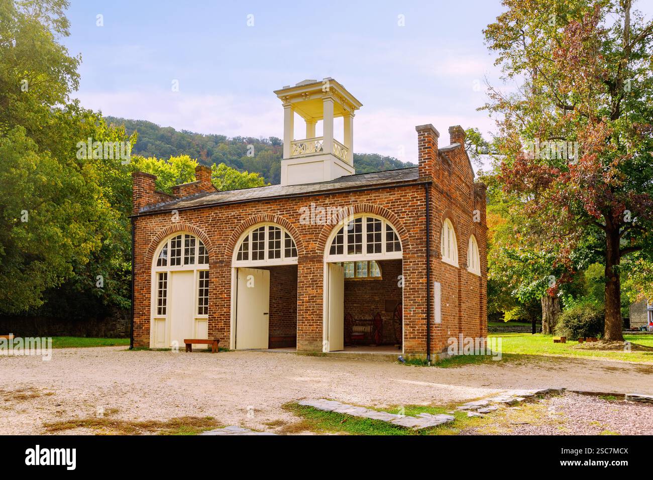 John Brown'S Fort and Arsenal ASquare presso l'Harpers Ferry National Historical Park a Harpers Ferry, Jefferson County, West Virginia, USA Foto Stock