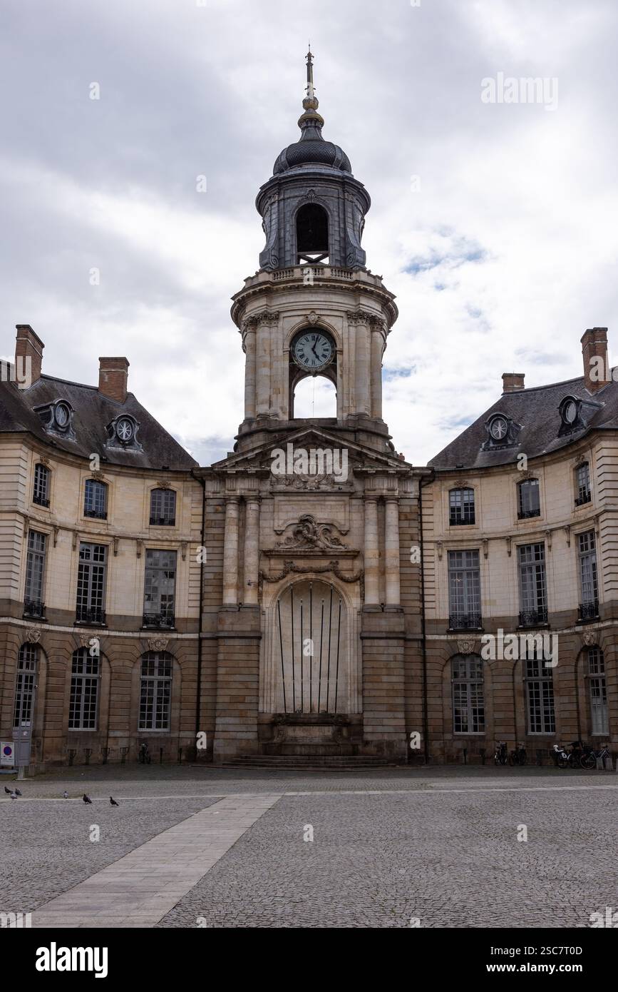 Il campanile del municipio di Rennes (Rennes, Ille-et-Vilaine, Bretagne, Francia) Foto Stock