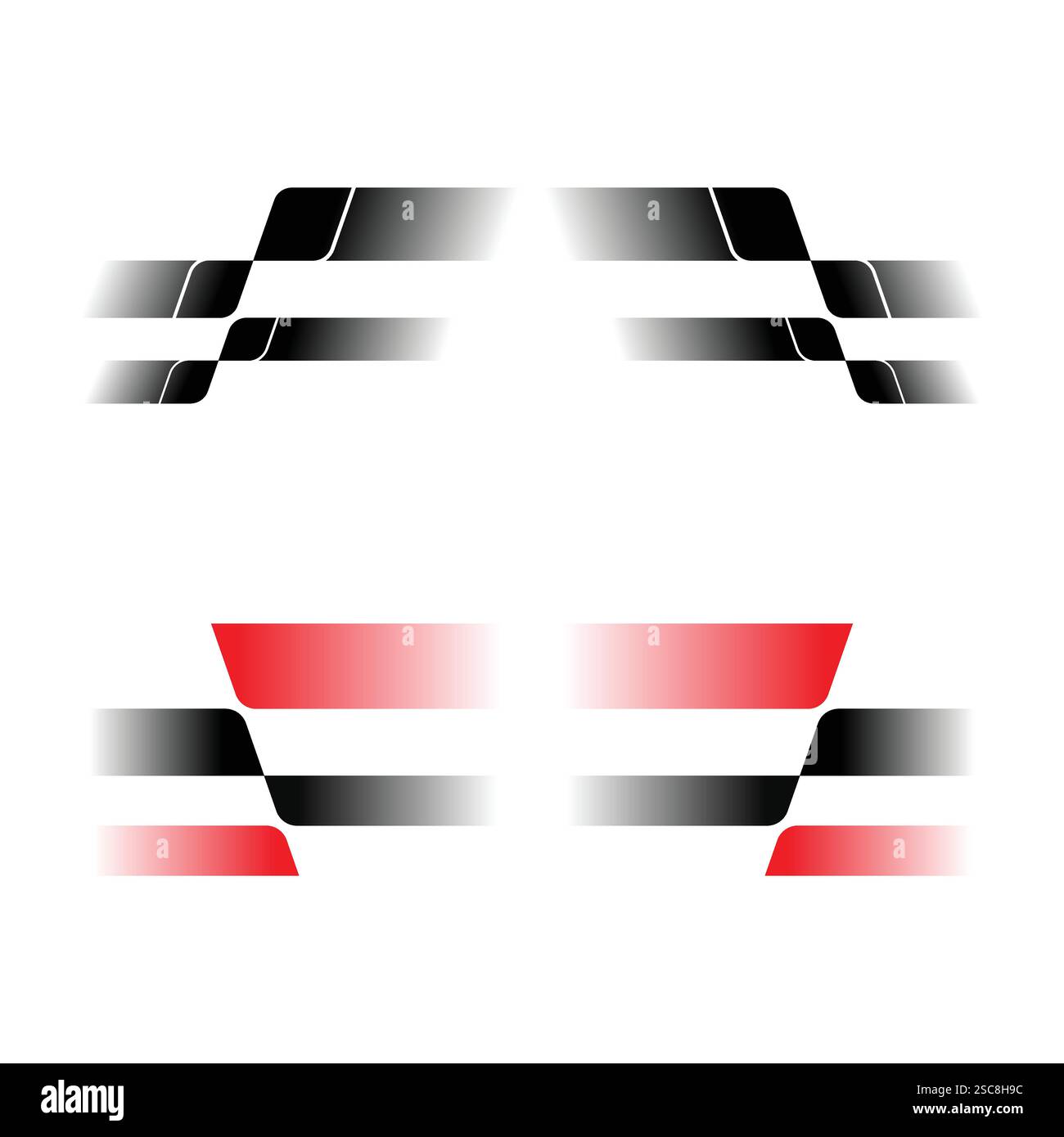 Set decalcomanie gradienti sport racing Illustrazione Vettoriale