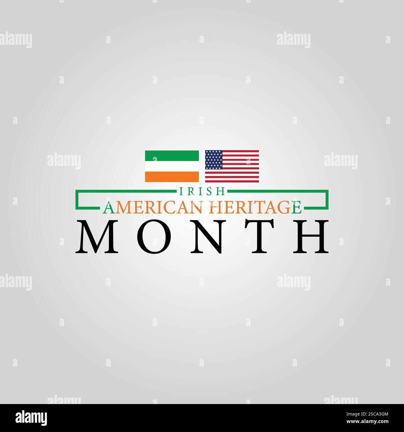 Celebrazione dell'Irish American Pride A Month of Heritage Illustrazione Vettoriale