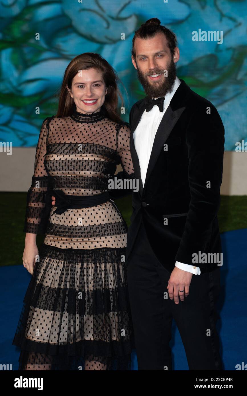 Rachel Shenton e Chris Overton partecipano alla "Mary Poppins Returns", prima europea alla Royal Albert Hall di Londra, Inghilterra. 12 dicembre 2018 Foto Stock