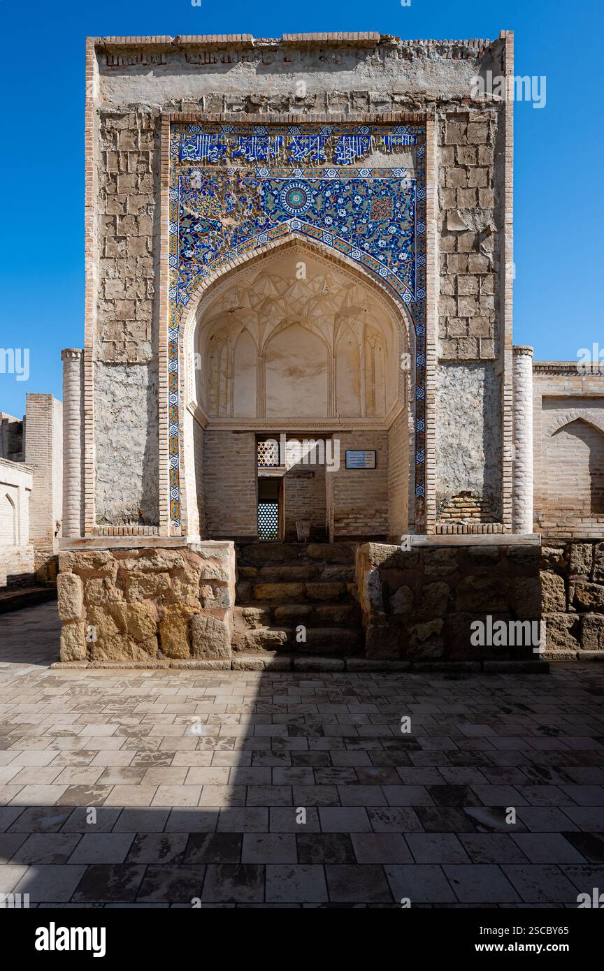 Tomba medievale al Chor Bakr Memorial Complex in Uzbekistan Foto Stock
